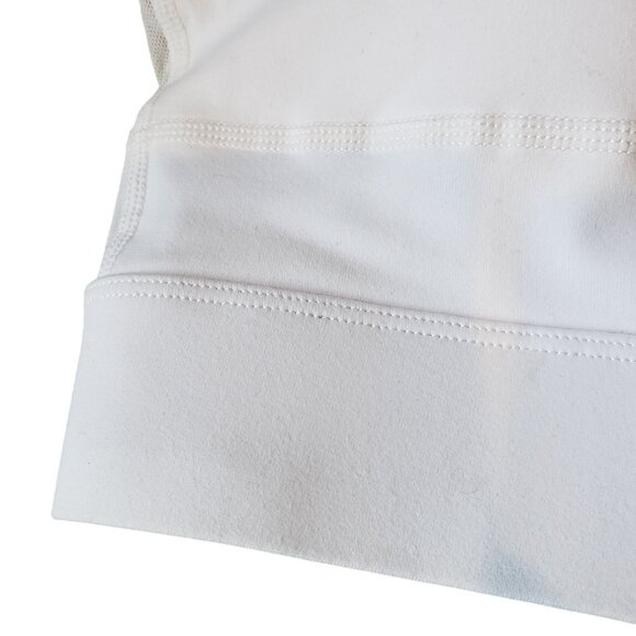 Zyia White Sports Bra M Medium One More Rep Zipper Detail Athletic Workout Gym - Picture 5 of 12